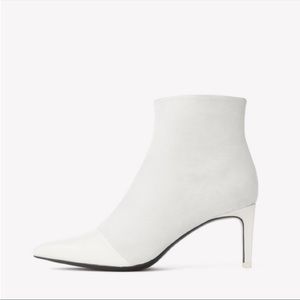 NWT rag & bone Beha Boot Leather Zipper Closure 3” heel in White Size 8